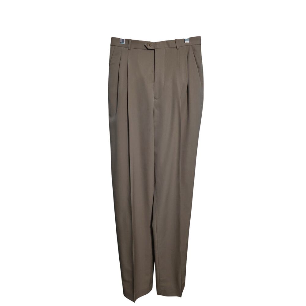Ellen Tracy Vintage 100%‎ Wool Tan Trousers Pants Size 8